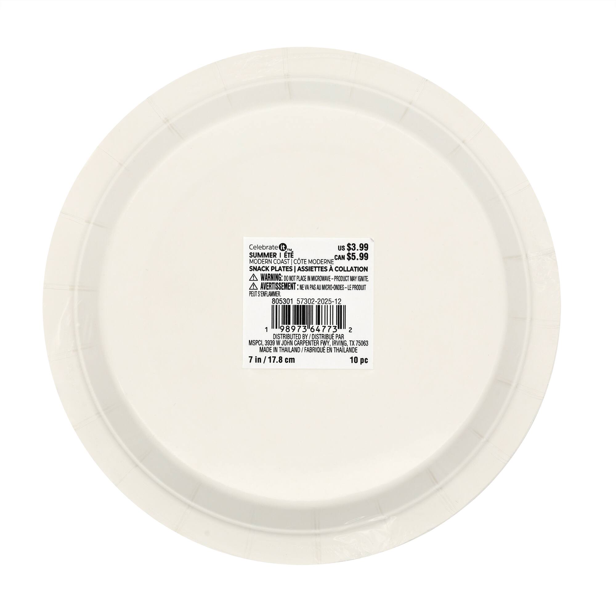7" Modern Coast Shell Snack Plates, 10ct. by Celebrate It™